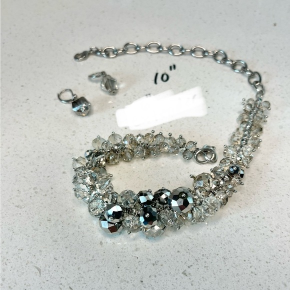 🆕 10” Choker Necklace with matching earrings - Picture 4 of 9